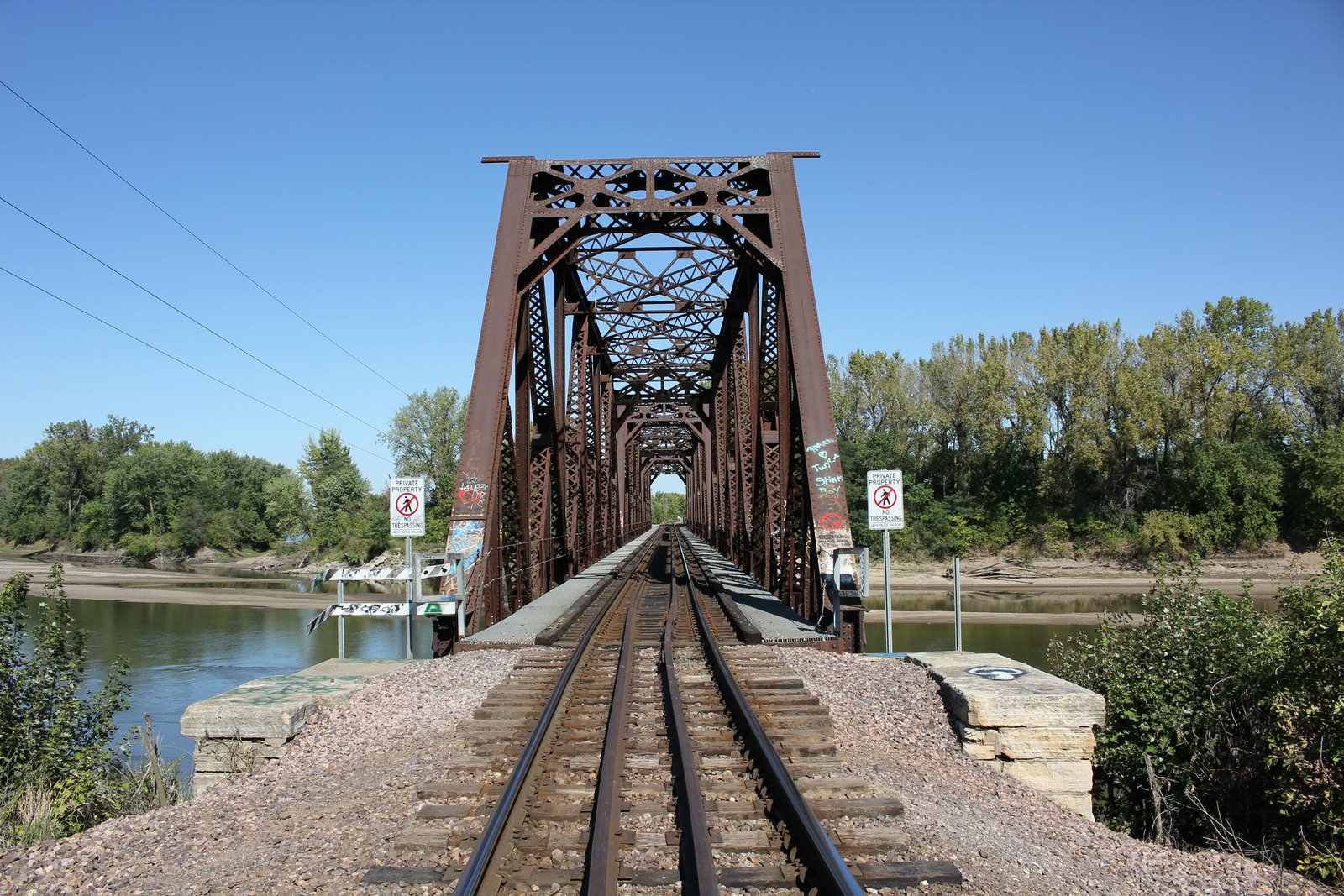 Looking north
